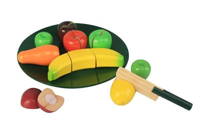 Magni Frugt i træ på tallerken, med velcro ⎮ 5707594123966 ⎮ MG_000082