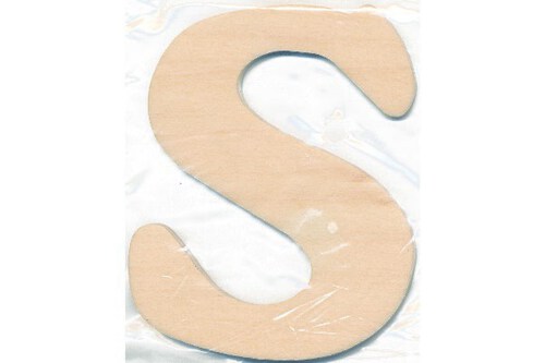 Træbogstav S 10cm x 4mm ⎮ 5700137542187 ⎮ VE_754218