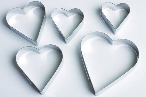 Modellerforme hjerte 5ass.str.35-75mm ⎮ 5700135510676 ⎮ VE_551067