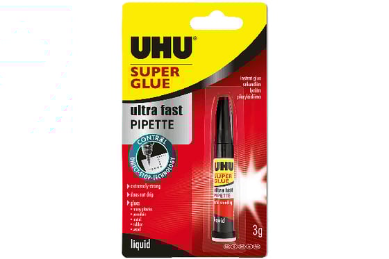 Uhu super glue 3 gr pipette tyndfl. ⎮ 4026700409741 ⎮ VE_770007