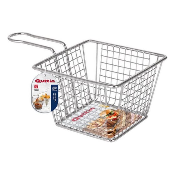 Kurv til præsentation af aperitiffer Quttin Firkantet Rustfrit stål (12,5 x 12,5 x 8,5 cm) ⎮ 8433774646105 ⎮ BB_S2201845
