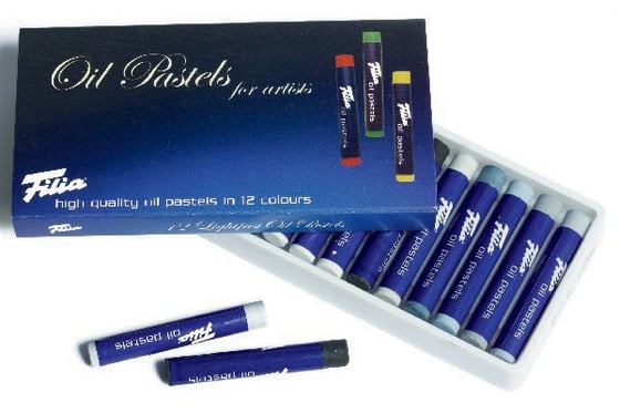 Oliepasteller 12stk gråtoner ⎮ 5700137944523 ⎮ VE_794452