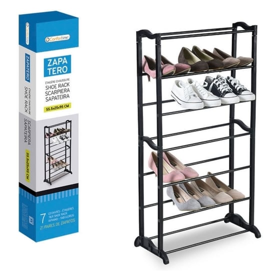 Skostativ Confortime Sort (21 Par) (55,5 x 25 x 95 cm) ⎮ 8433774701545 ⎮ BB_S2202554