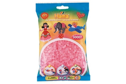 Hama Midi Perler 3000stk Trans Pink