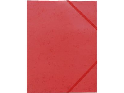 Mappe M/Elastik A4 Rød M/3 Klapper Karton ⎮ 7070529900061 ⎮ RZ_002635