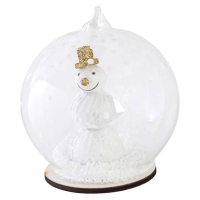 Glas klokke til ophæng. Dia. 8cm, Hvid ⎮ 5713582428821 ⎮ DG_008665