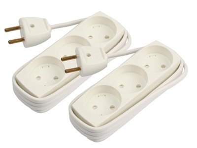 Stikdåse 3R M. 1,5 M Ledning 2 Stk ⎮ 5701947930218 ⎮ HC_000108