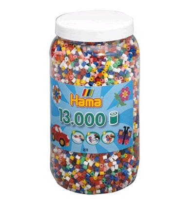 HAMA Perler - Midi - 13.000 perler i dåse - Solid Mix