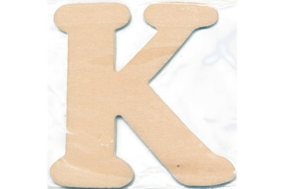 Træbogstav K 10cm x 4mm ⎮ 5700137542118 ⎮ VE_754211