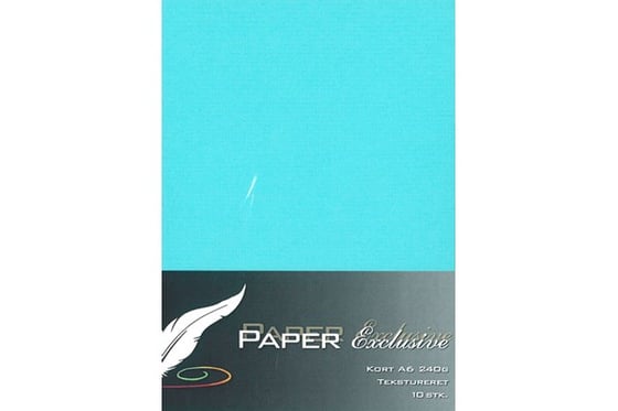 Kort A6 240g azurblå tekstureret 10stk. ⎮ 5700130139438 ⎮ VE_013943
