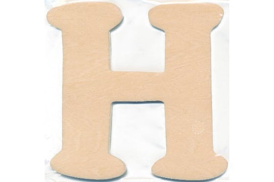 Træbogstav H 10cm x 4mm ⎮ 5700137542088 ⎮ VE_754208