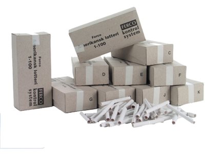 Amerikansk Lotteri M. Litra Hvid 1-100 ⎮ 5709507102099 ⎮ RZ_003955