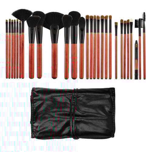 Mimo Makeup Brush Cherry & Black Set 28 pcs