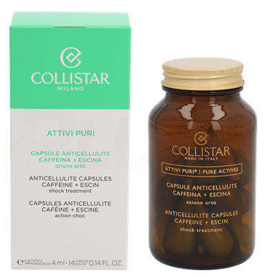 Collistar Pure Actives Anticellulite Kapsler Koffein + Escin 14 x 4 ml - Shock Treatment 56 ml ⎮ 8015150251549 ⎮ GP_005039