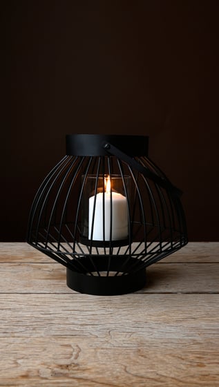 Lanterne i sort metal ⎮ 5715049159385 ⎮ DG_010091