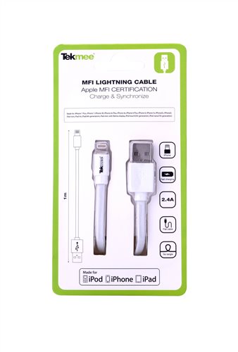 Mfi Kabel Til Iphone 1 med Hvid ⎮ 3661075149826 ⎮ HC_000155