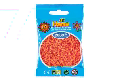 Hama mini perler abrikos