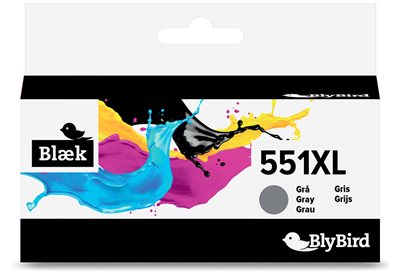 Canon CLI-551GYXL 6447B001 Grå Blæ¦kpatron, 275 sider Kompatibel ⎮ 5710516009828 ⎮ RZ_004499