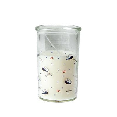 Student, Lys i glas, H 10cm, Dia. 6cm, Hvid ⎮ 5713582945120 ⎮ DG_009229