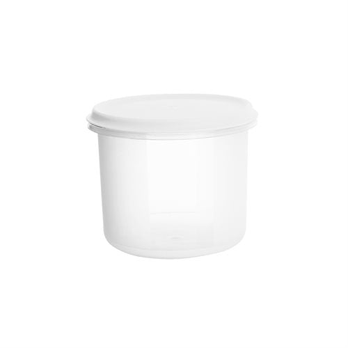 Margerit, Madopbevaringsboks round, 0,5 Liter Klar bund, låg: hvid ⎮ 5701922175207 ⎮ PT_000174