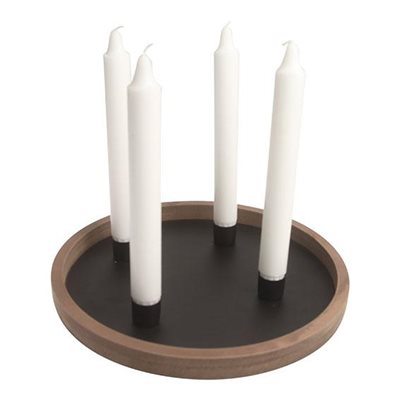 Adventsstage, H 3cm, Dia 26cm 1stk/boks. Sort/Brun 1stk/boks ⎮ 5713582225086 ⎮ DG_008429