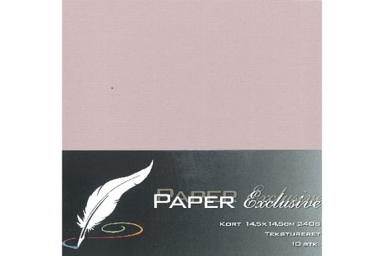 HOBBY2YOU Kort 14,5x14,5cm 240g gl. rosa tekstureret 10stk. ⎮ 5700130140526 ⎮ VE_014052