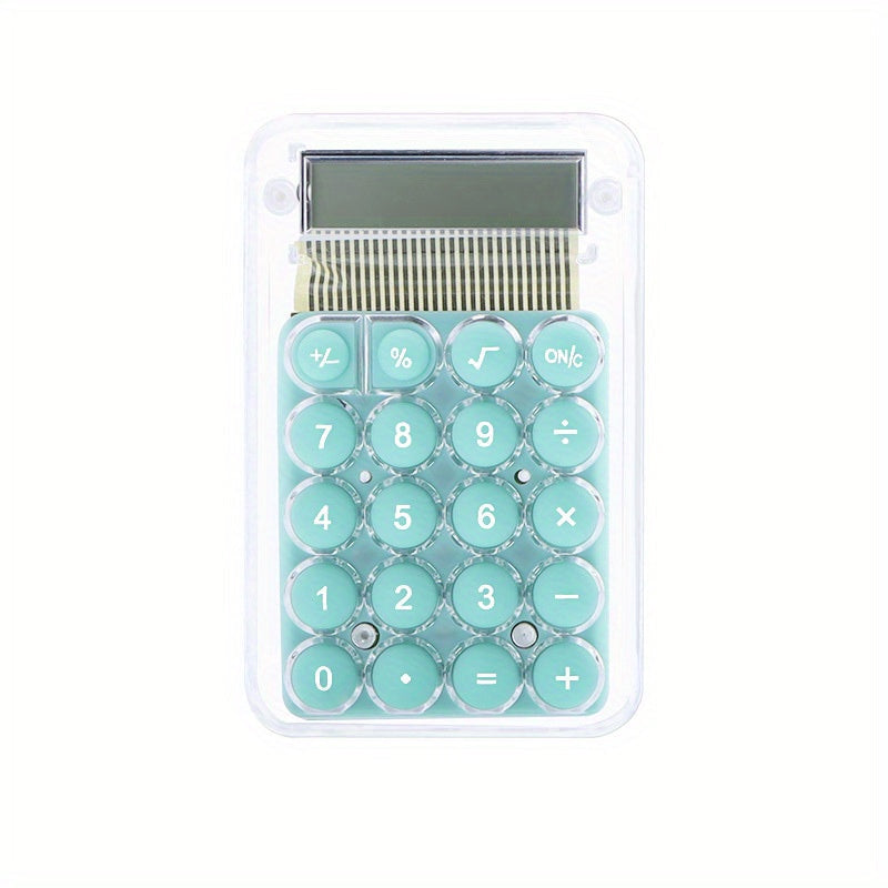 Mini Transparent Basic Lommeregner med Bløde Knapper