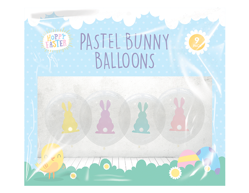 Hoppy easter - 9 balloner med kanin