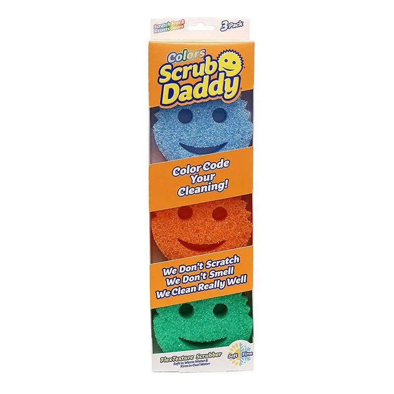Scrub Daddy - 3 Original Scrubdaddy I Olika Färger