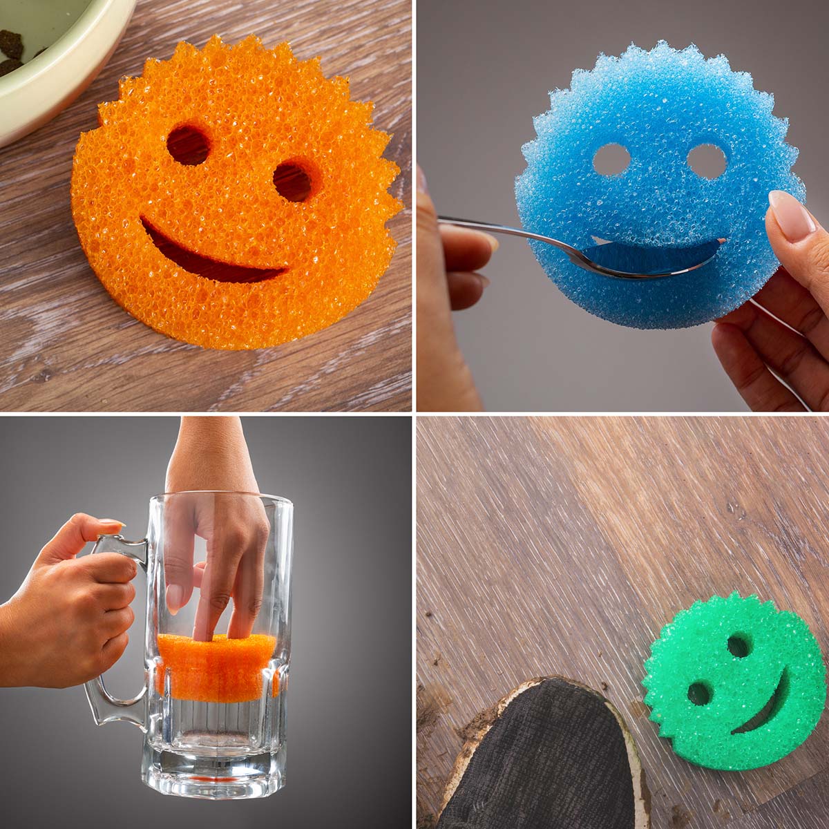 Scrub Daddy - 3 Original Scrubdaddy I Olika Färger
