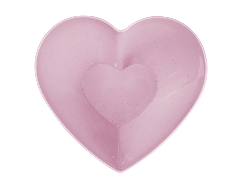 DS - Lyserød plastic skål mål ca 20x10cm