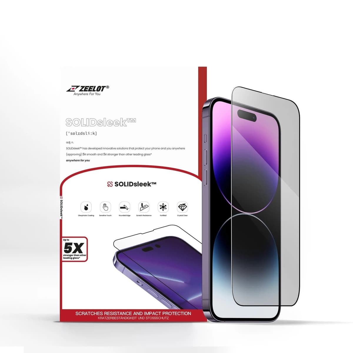 SolidSleek Privacy skærmbeskyttelse til iPhone 13 mini – inkl. installationskit