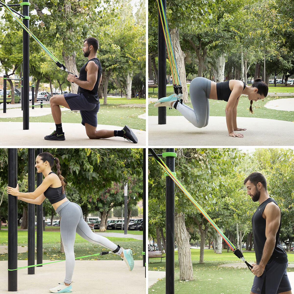 Sæt med Træningselastikker (5 stk.) – Multimodstandsbånd til Hele Kroppen