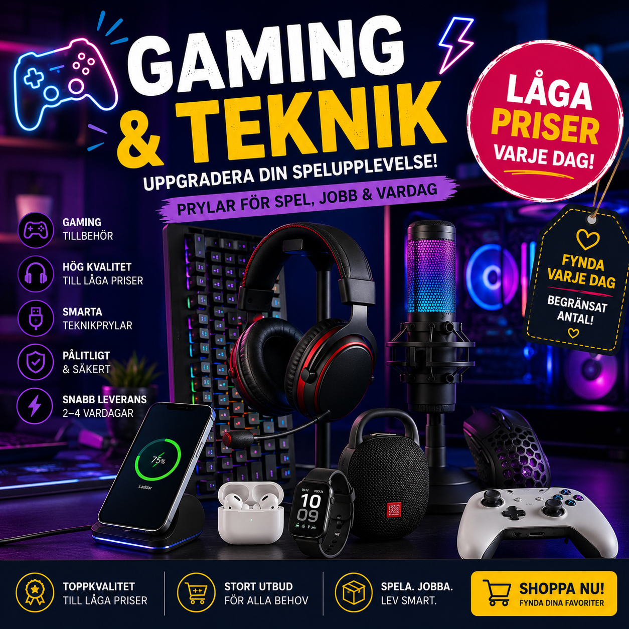 Gaming & teknik