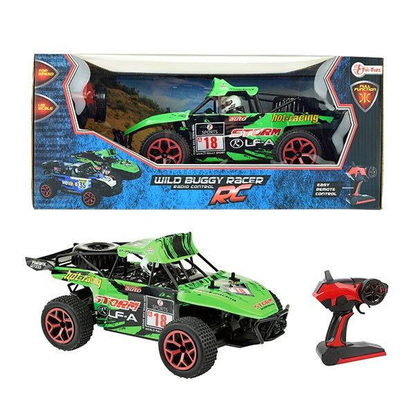 Toitoys - R/C Wild Race Buggy Green 1:16 Bil