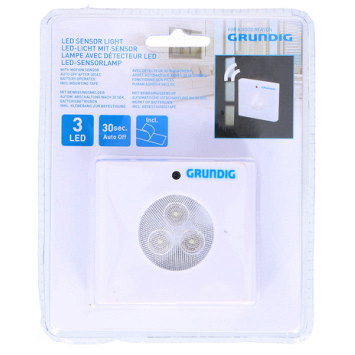 Grundig - Batteridriven Sensorlampa 30Sec 3 Led