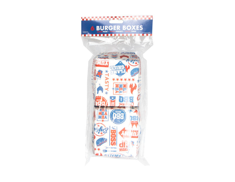 BBQ Burger Box 6pk - Dollarstore.dk