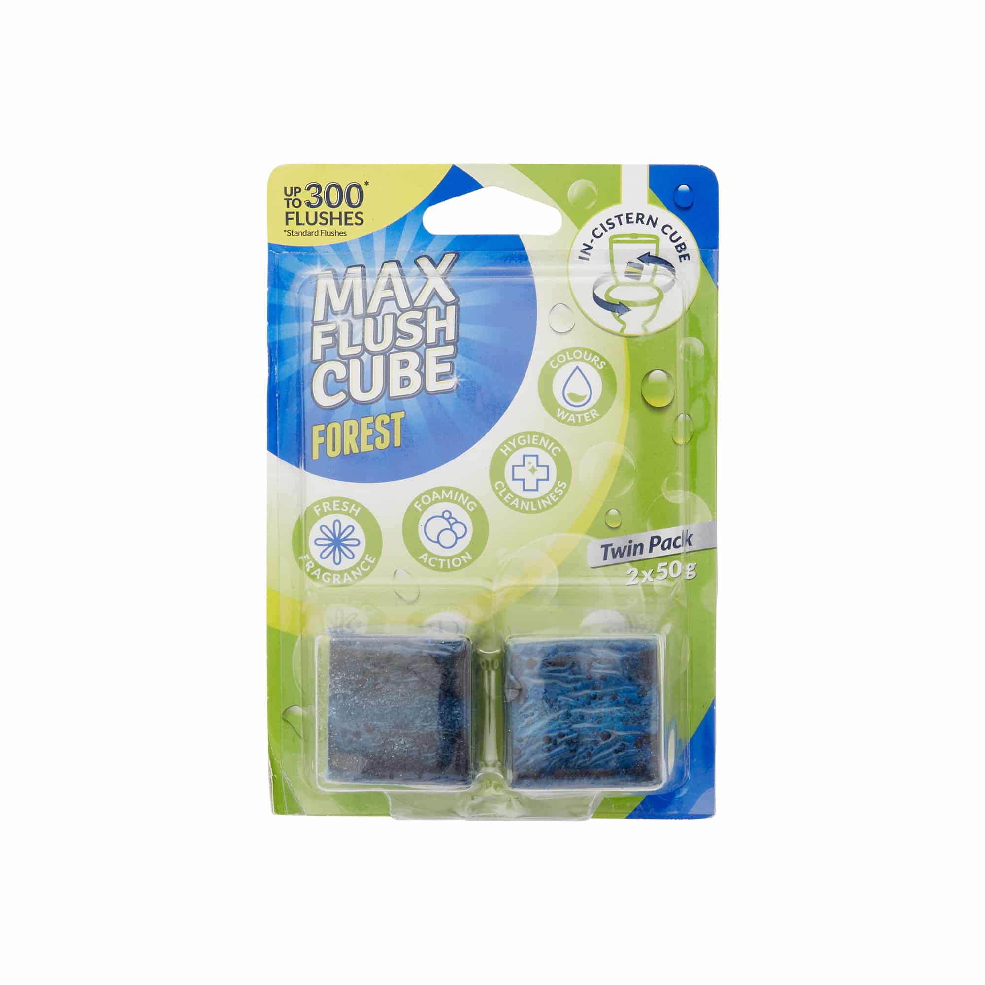 Max Flush Cube 2x50g Skog toalettblock