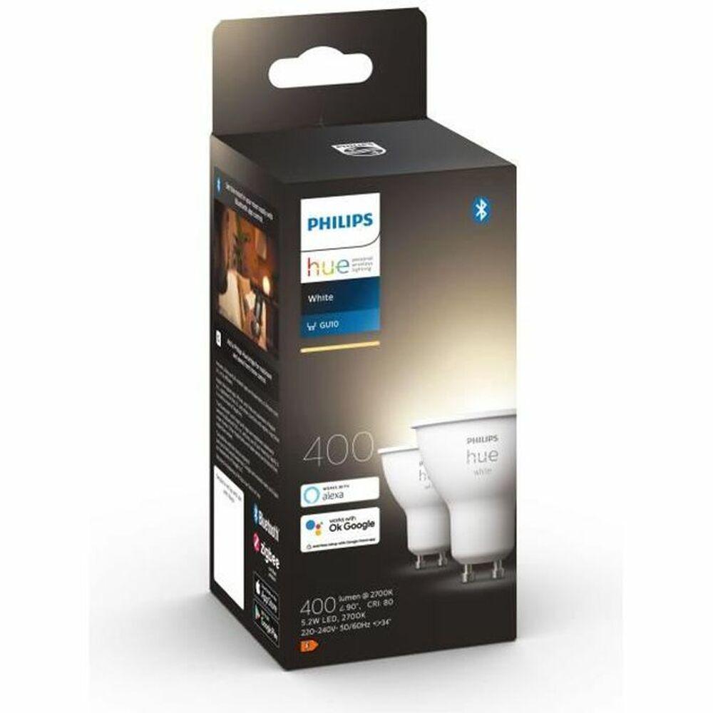 Philips Hvide Hue pærer GU10 dobbeltpakke