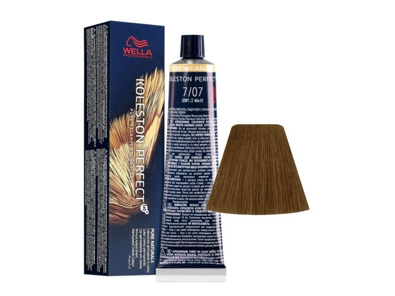 Wella - Permanent Hårfarve 7/07 Natural Brown Blonde – Koleston Perfect ME+ 60 ml