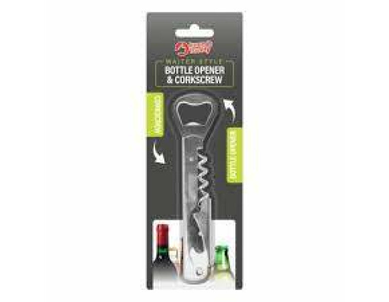 KEEP IT HANDY - WAITER STYLE - BOTTLE OPENER & CORKSCREW