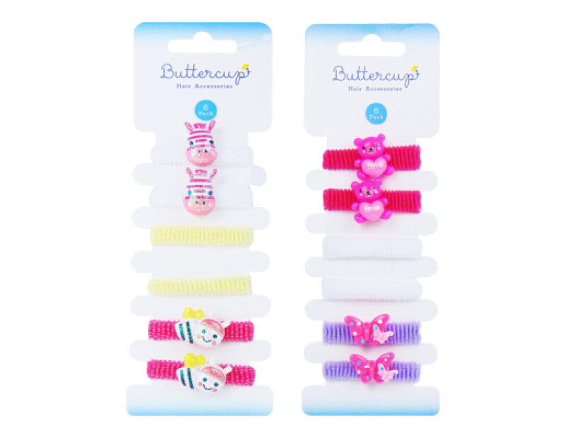 BUTTERCUPS HAIR ACCESSORIES 6PK