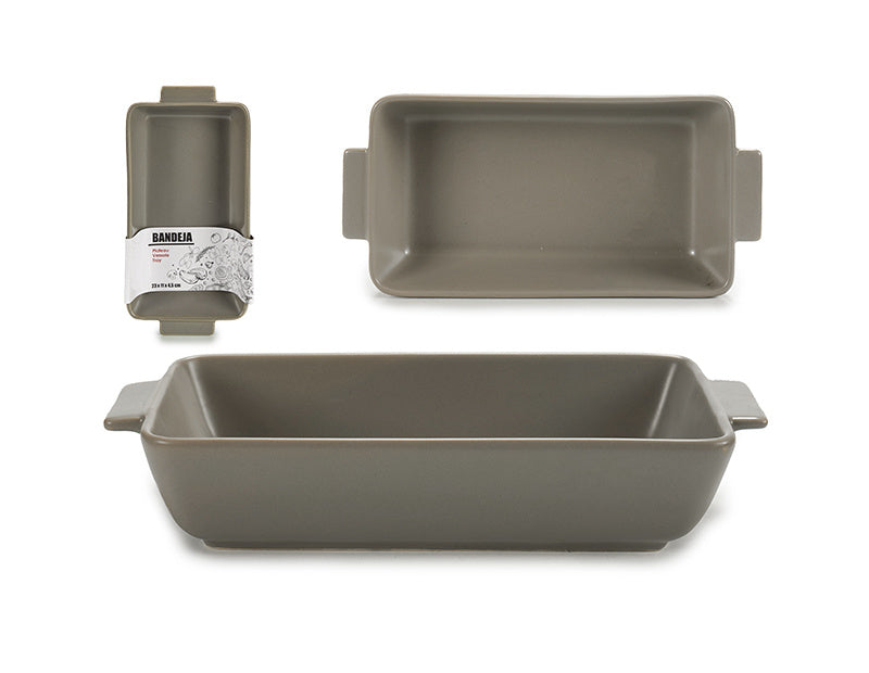 Rectangular medium casserole grey