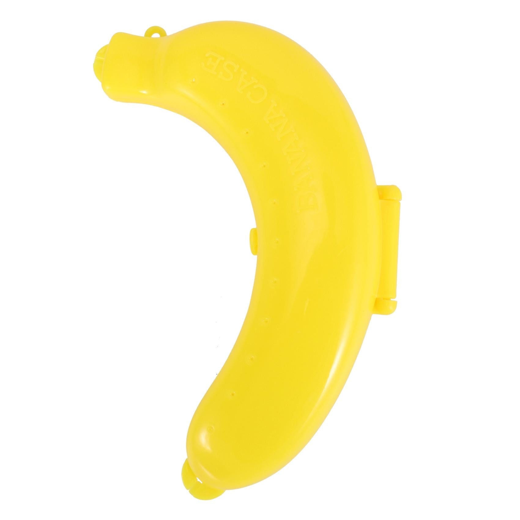 Bananbehållare Med Gaffel. Gul