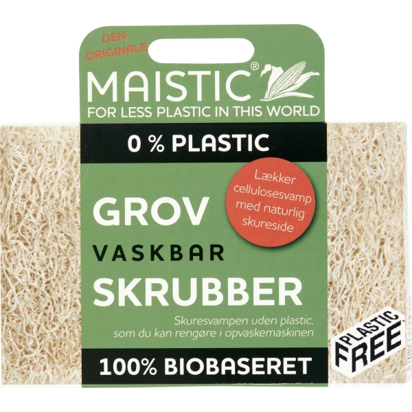 Maistic - Plastfri Skursvamp Med Grov Skuryta