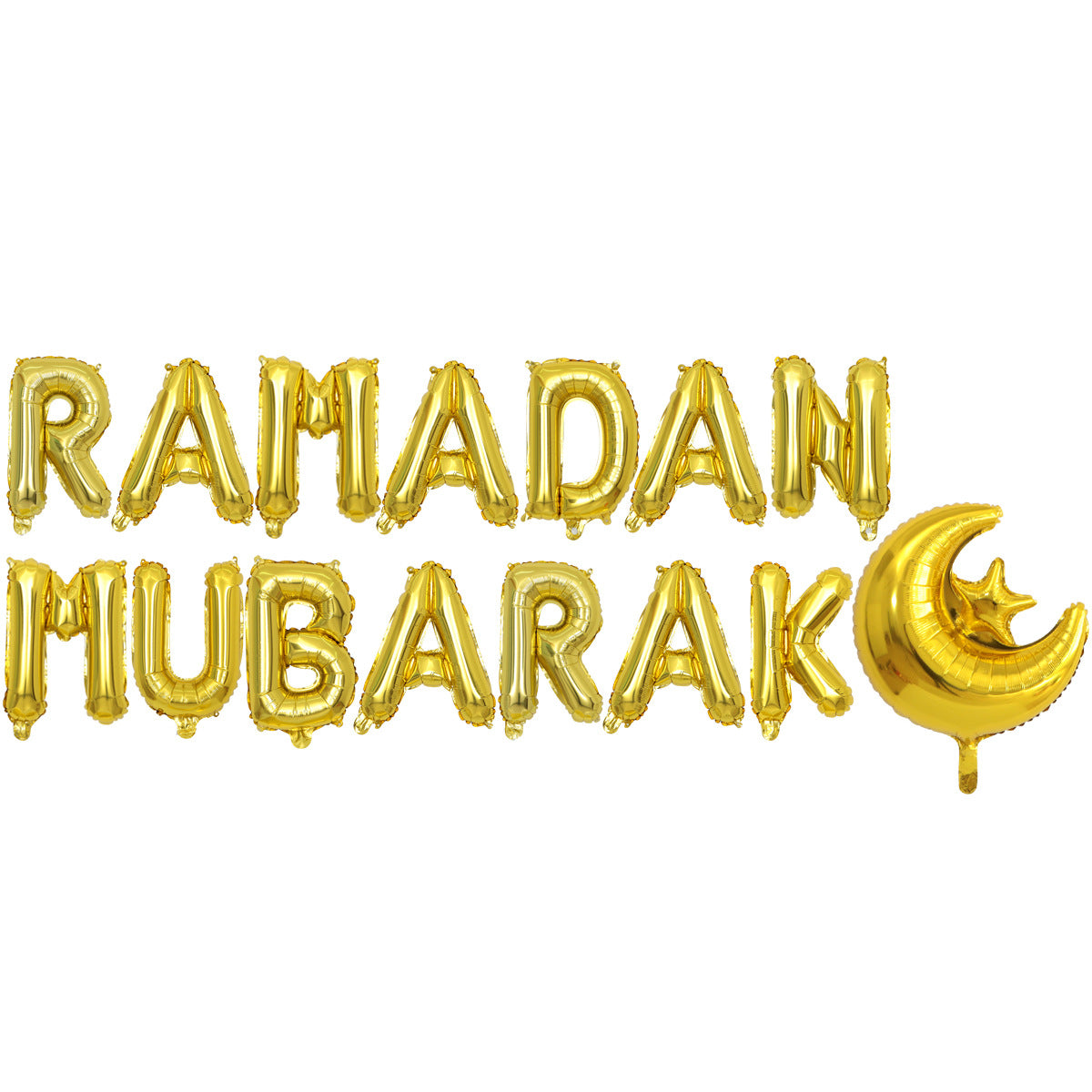 Folieballonger "Ramadan Mubarak" 40Cm - Guld