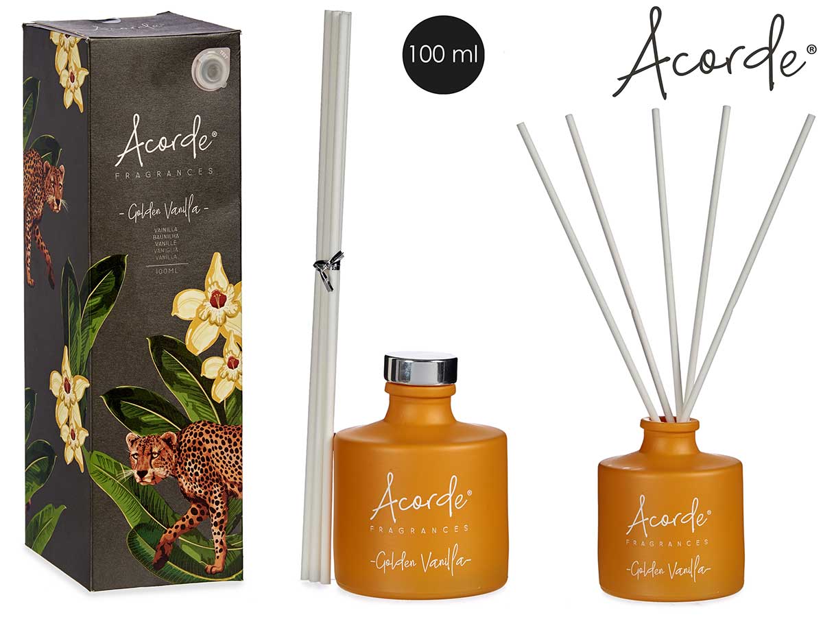 Acorde - Rökelsepinnar I Glas Flytande Aroma Presentförpackning 100Ml - Vanilj