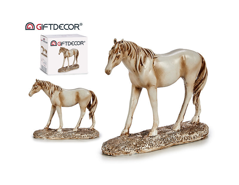 White resin medium horse 2 various