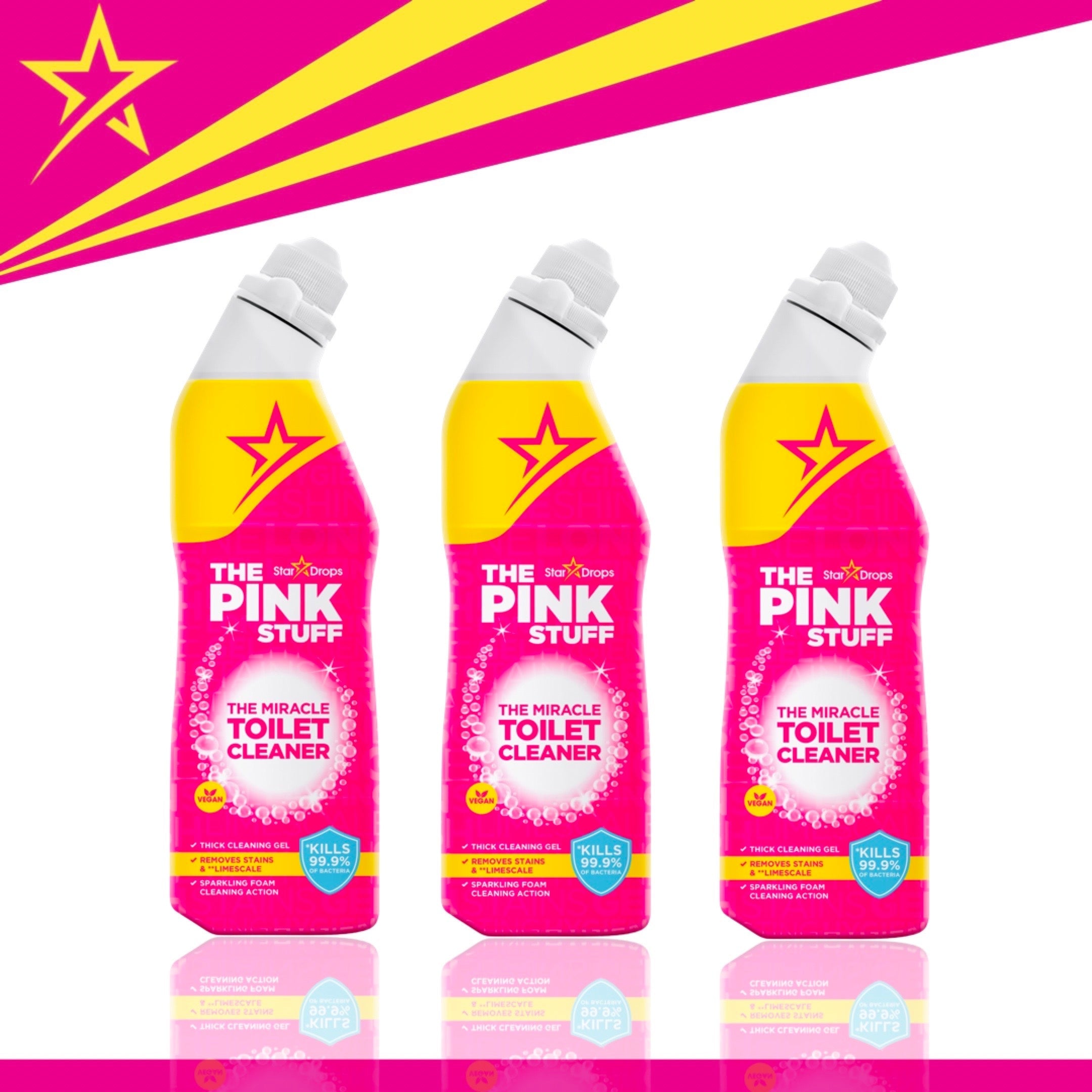 The Pink Stuff - Set Med 3 Toalettrengöringsmedel - 750Ml