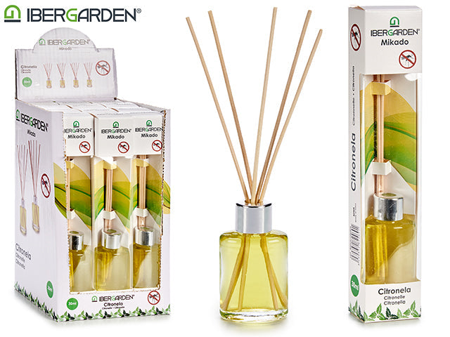 Ibergarden - Citronella duftværk glas med træpinde 30ml